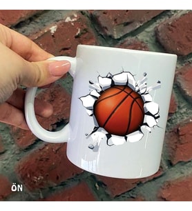 Size Özel Basketbol Topu Seramik Baskılı Kupa Bardaklar