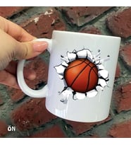 Size Özel Basketbol Topu Seramik Baskılı Kupa Bardaklar