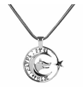Göktürkçe Allah Türkü Korusun  925 Ayar Gümüş Erkek Kolye