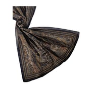 Enba Etnik Desenli Soft Pamuklu Şal 75x190 cm (Siyah)