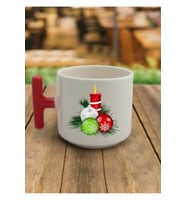 En Güzel Hediye Kırmızı T Kulp Yeni Yıl Noel Mumlu Çay Fincan Modelleri