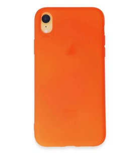 Durukar® iPhone XR Kılıf First Silikon - Parlak Turuncu