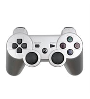 Cosmostech P3 Doubleshock PS3 Playstation 3 için Uyumlu Kablosuz Titreşimli Oyun Kolu Gamepad Joystick Controller Gümüş