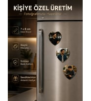 3 Kalpli Fotoğraf Magneti Erkeğe Özel Kişiselleştirilebilir Romantik Anlamlı Hediye