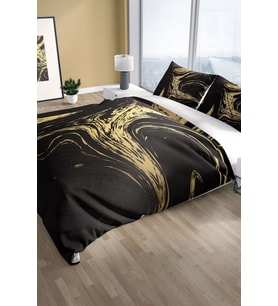 Black Design 3d Pamuk Saten Çift Kişilik Nevresim Seti