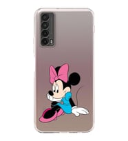 Huawei P Smart 2019  Kamera korumalı Kapak Minnie Mouse Tasarımlı  Şeffaf Kılıf