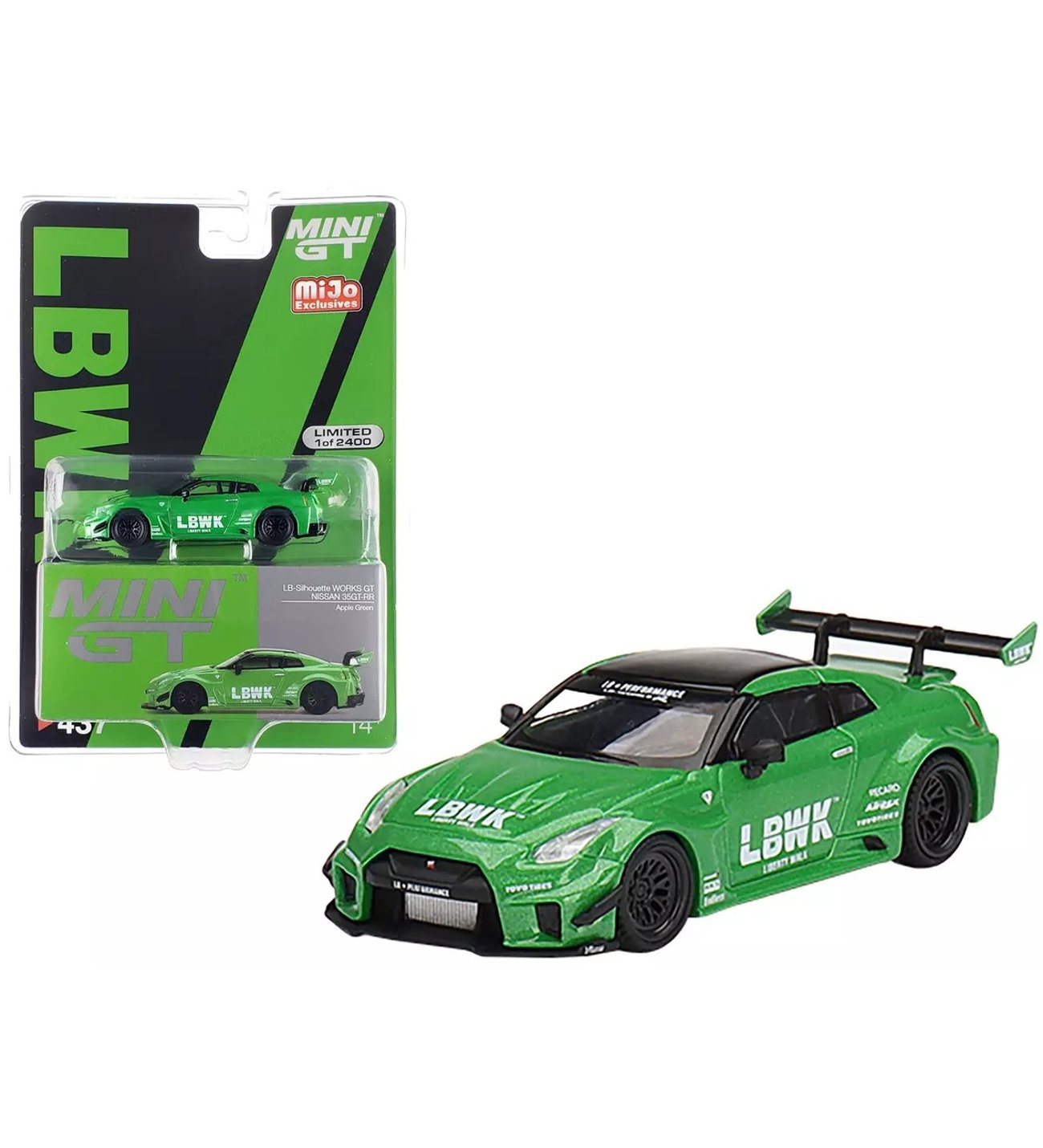 Mini GT 437 LB-Silhouett WORKS GT Nissan 35GT-RR / Apple Green