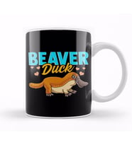 Beaver Duck Platypus Pun Cute Duck Billed Platypus Kupa Bardak Porselen
