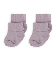 Novibaby 2'li Bambu Bebek Çorap I Purple I 0-6 ay I Lila Yenidoğan Bebek Çorabı (Karışık)