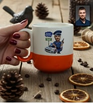 Kişiye Özel Kişiye Özel Karikatürlü Erkek Polis Kupa Bardak Pro Polisler Günü Hediyesi