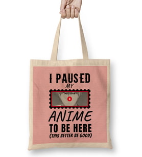 Sarcasm Funny Anime And Manga Otaku Lover Gift Bez Çanta Uzun Saplı