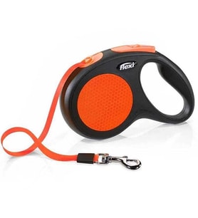 Flexi New Neon Turuncu Otomatik Köpek Gezdirme Kayışı 5 Metre Medium