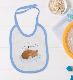 BK Kids Mavi Bebek Mama Önlüğü - Model 158