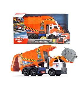 203308369 Dickie Garbage Truck free wheel light sound B/O lifting fork wt