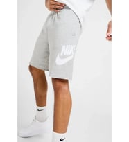 Nike Sportswear Alumni Cotton Swoosh Shorts Grey Baskılı Erkek Şort Gri