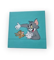 FARE YAKALAYAN KEDİ TASARIMLI ÇİZGİLİ NOT DEFTERİ