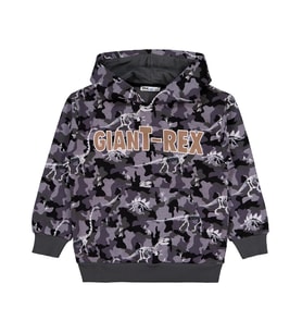 Civil Boys Giant Rex Baskılı Kapşonlu 6-9 Yaş Sweatshirt - Gri