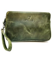RİCH SMİTH ® GERÇEK DERİ TUTAÇLI CLUTCH EL ÇANTASI CUTE / 3418 YEŞİL (DUMANLI PARLAK)
