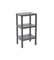3 RAFLI GRİ MODÜLER ÜNİTE PLASTİK 38x29x74 cm (5343)