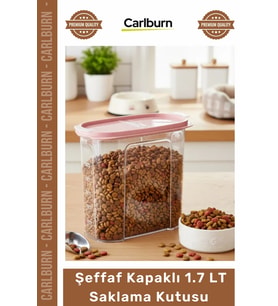 #SaklamaKabı Evcil Hayvan Kuru Mama Ödül Maması Pratik Düzenli Şeffaf Kapak 1.7 lt Mama Saklama Kabı