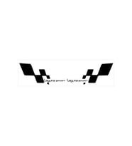 Renault Laguna İçin Uyumlu Aksesuar Sport Bayraklı Sticker Set 2 Adet