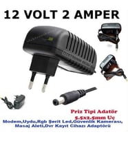 12 VOLT 2 AMPER 12V 2A YILBAŞI LED LET ışık ADAPTÖRÜ