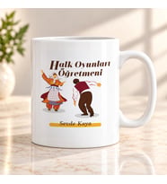 Halk Oyunları Öğretmenine İsme Özel Kupa Bardak