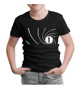James Bond - Never Say Never Siyah Çocuk Tshirt