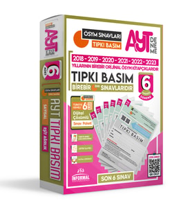 2024 AYT ÖSYM Çıkmış Soru Tıpkı Basım Türkiye Geneli Dijital Çözümlü 6LI PAKET D