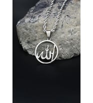 Allah Yazlı Kolye Paslanmaz Çelik Zincir 3Mm 902087