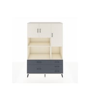 Hyperion Dolap 8 Raflı 5 Çekmeceli 3 Kapaklı 132x44x195 Aytaşı-Aytaşı/Antrasit