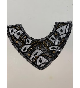 27X33 CM PUL PAYETLİ VE BONCUKLU GİYİM YAKA AKSESUARI APLİKE DİKİŞ AKSESUARI