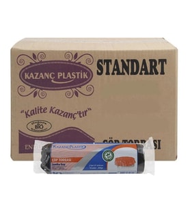 Kazanç Plastik 80x110 Standart Çöp Torbası .Jumbo Siyah 20 Rulo 300 Gr 37 Micron