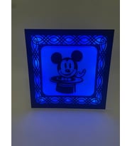 Mickey Mouse Temalı Dekoratif Kablosuz Gece Lambası Mavi ( Canlı Anılar )