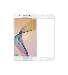 Samsung Galaxy J7 Prime 3D Kavisli Temperli Cam Ekran koruyucu Kırılmaz Film Beyaz