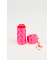 Kalp Desenli Pembe Ruj Lip Gloss Kılıfı 3D Baskı Charm Çanta Aksesuarı Anahtarlık