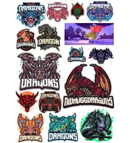 Ejderhalar Sticker Set 6 15 Parça Telefon, Tablet, Defter, Laptop Sticker