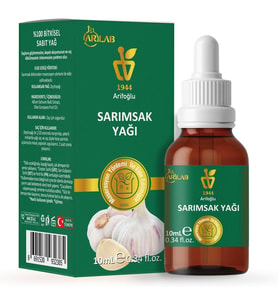 Sarımsak Yağı 10ml%100 Saf ve Güçlü, Garlic Oil, Arlab Garlic Oil