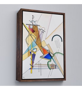 Çerçeveli Wassily Kandinsky Gewebe Tablo (Altın)