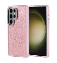 Galaxy S25 Ultra Kılıf Taşlı Tasarımlı Kapi Kılıf (Pembe)