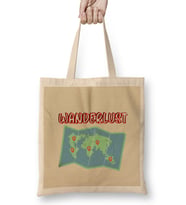 Funny Travel Gift Design Lover- Trippin Wanderlust Journey Adventurer Vacation Bez Çanta Uzun Saplı
