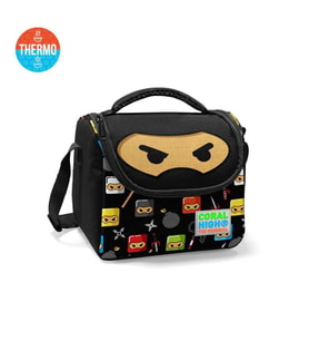 Coral High Kids Siyah Ninja Desenli Thermo Beslenme Çantası 11811