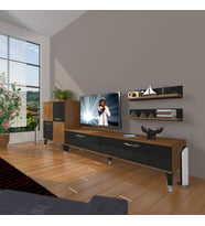 Decoraktiv Eko ON Slm Std Silver Tv Ünitesi Tv Sehpası (Siyah - Ceviz)