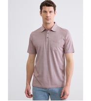 LCWAIKIKI Classic Bordo Polo Yaka Kısa Kollu Cepli Erkek Tişört
