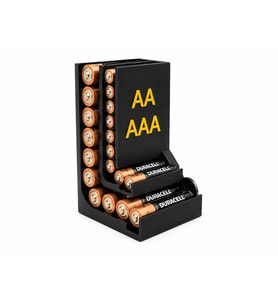 AA & AAA Pil Düzenleyici Standı Masaüstü Pil Organizeri Çok Amaçlı Pil Saklama ve Düzenleme Standı