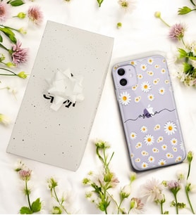 Full Papatya Tasarımlı Kişiye Özel Şeffaf Telefon Kılıfı (Tüm Telefon Modelleri Mevcuttur.) - Hediye Kutulu
