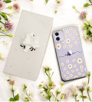 Full Papatya Tasarımlı Kişiye Özel Şeffaf Telefon Kılıfı (Tüm Telefon Modelleri Mevcuttur.) - Hediye Kutulu