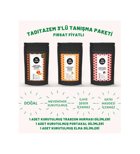 Tadıtazem Kurutulmuş meyve tanışma paketi 3AdetX 50gr.
