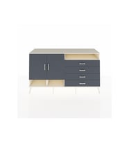 Kronos Konsol 5 Raflı 4 Çekmeceli 2 Kapaklı 176x59x99 Aytaşı-Antrasit