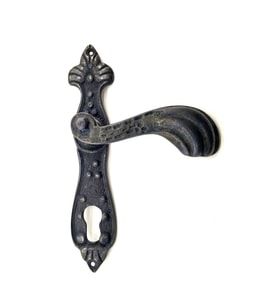 Antika Tarz Dekoratif Pirinç Mevlana Yale Kapı Kolu - 228x48 Mm, Oksit